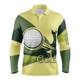 Max Corner Green Mens golf polo shirts golf balls custom name golf shirts for men, gift for golf lovers