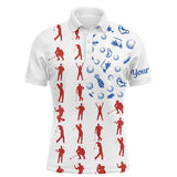 Max Corner American flag golf icons mens golf polo shirts custom mens patriotic polo shirts