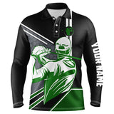 Max Corner Black Mens golf polo shirt custom name golfing gifts, personalized best mens golf wear