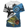 Maxcorners Largemouth Bass Fishing Fish On Blue Custom Name