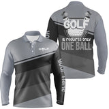 Max Corner Mens golf polo shirts custom Golf it requires only one ball mens golf shirts, golfing gifts
