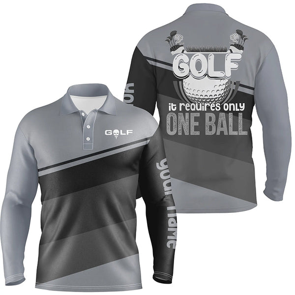 Max Corner Mens golf polo shirts custom Golf it requires only one ball mens golf shirts, golfing gifts