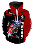 Max Corners Tuna fishing American flag patriotic Custom Name Fishing Hoodie