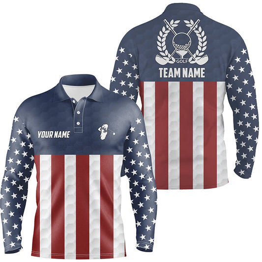 Max Corner Mens golf polo shirts American flag custom patriotic team mens golf shirt, golfing gifts