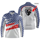 Max Corner American flag men golf polo shirts custom name and logo, personalized team golf Polo shirt