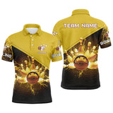 Max Corner Gold lightning thunder Bowling Team Jersey Custom Name And Team Shirt