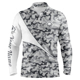 Max Corner Personalized gray camo golf shirt custom name Men golf polo shirts, gifts for golf lovers