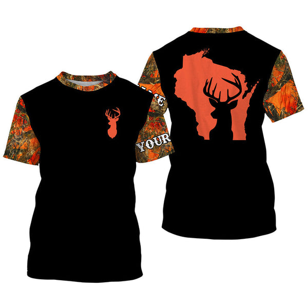 Maxcorners Whitetails Deer Rifle Hunting Customize Name 3D All Over Printed Shirts