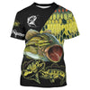 Maxcorners Personalized Fishing 3D Shirt Largemouth Bass Fishing