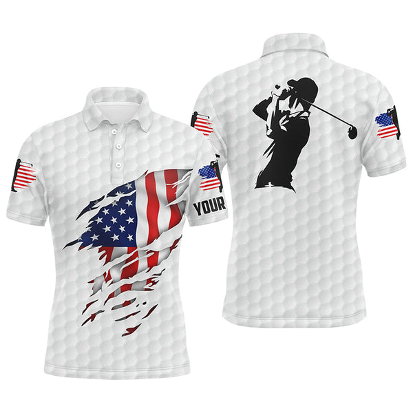 Max Corner Amazing Mens golf polo shirts American flag patriotic golf shirts custom polo golf tops for men