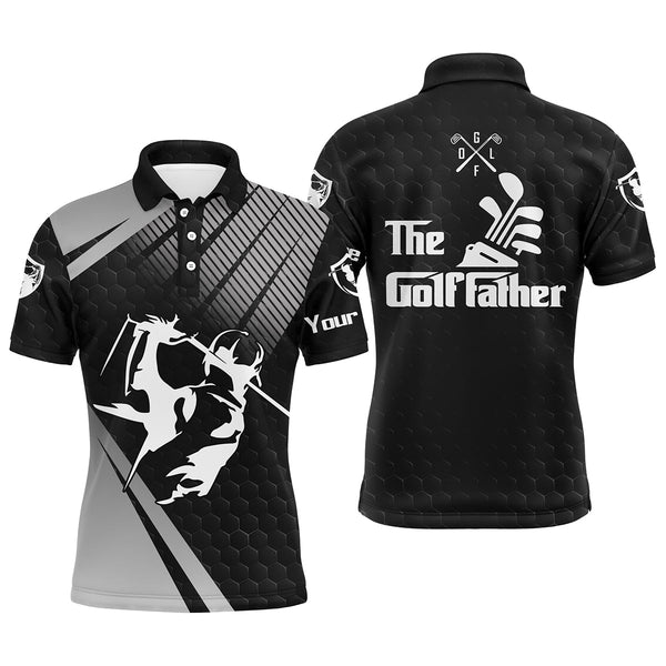Max Corner Personalized the Golf father Polo Shirts for Men Black golf UPF shirts, gifts for golf lovers