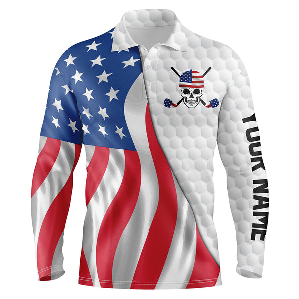 Max Corner Golf Polo Shirts for Men custom American flag golf upf shirts, gifts for golf lovers
