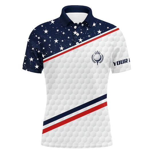 Max Corner Mens golf polo shirts custom name American flag patriotic golf shirts