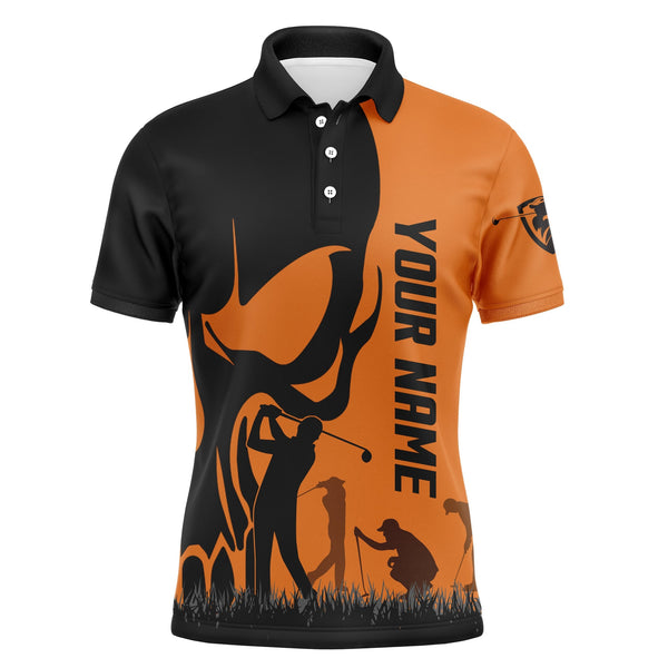 Max Corner Mens golf polos shirts custom name skull golf black shirt jerseys, golf wear for mens