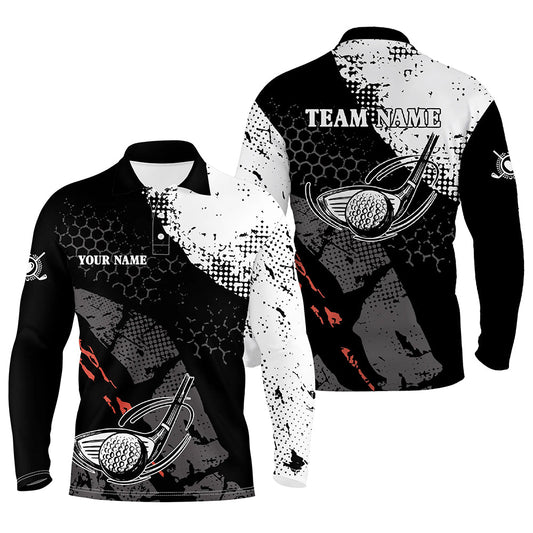 Max Corner Black and white Mens golf polo shirts custom team name vintage golf clubs best mens golf wears