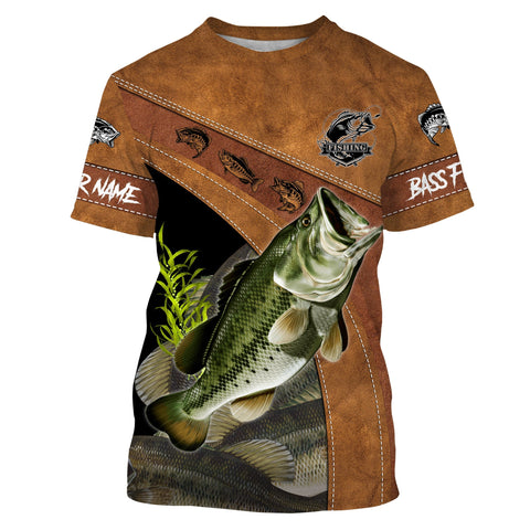 Largemouth Bass Fishing Customize Name Unisex Fishing Shirt
