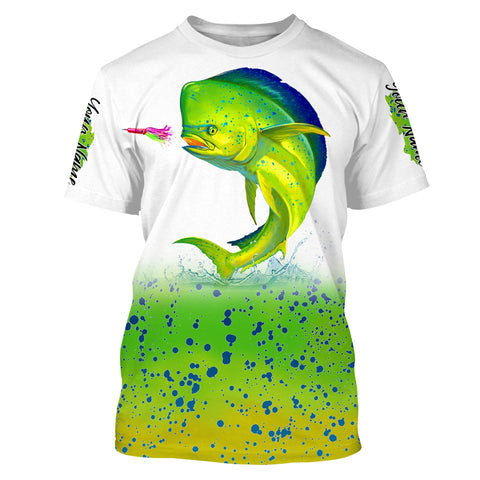 Mahi Mahi ( Dorado) Fishing Green Scales Custom Name 3D Shirts