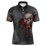 Max Corner Mens golf polo shirts fire golf skull custom name golf outfits men, personalized golf gifts for mens