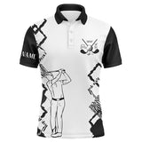Max Corner White Mens golf polo shirt custom golf clubs mens golf tops