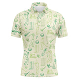 Max Corner Mens golf polo shirts custom funny mens golfer pattern mens green golf polo golfing gifts