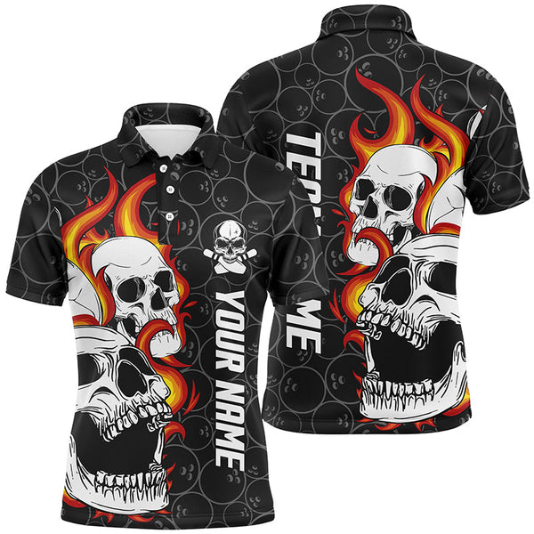 Max Corner Black camo flame skull Bowling Jerseys Custom Name And Team Shirt