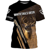 Maxcorners Whitetails Deer Rifle Hunting Customize Name 3D All Over Printed Shirts
