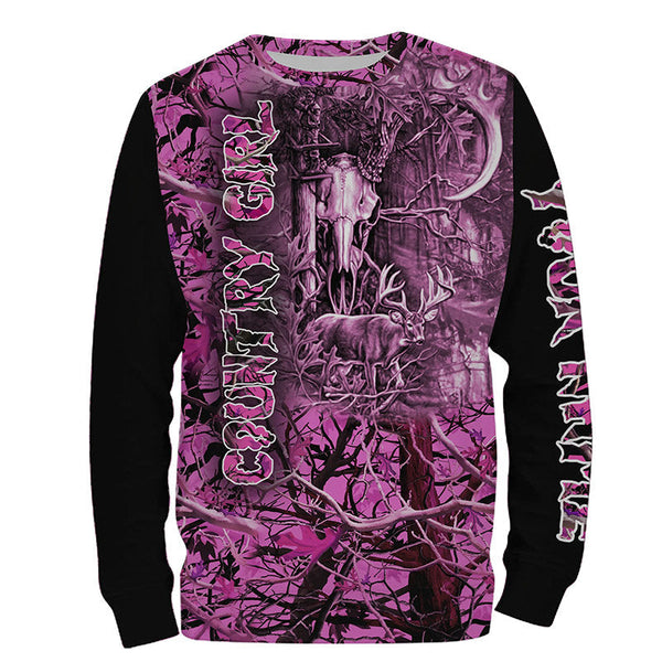 Max Corner Pink camo Women's hunting clothes custom Name 3D All over printing Gift For Hunter