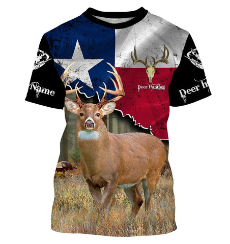 Maxcorners White-Tailed Deer Hunting Tx Texas Flag Custom Name