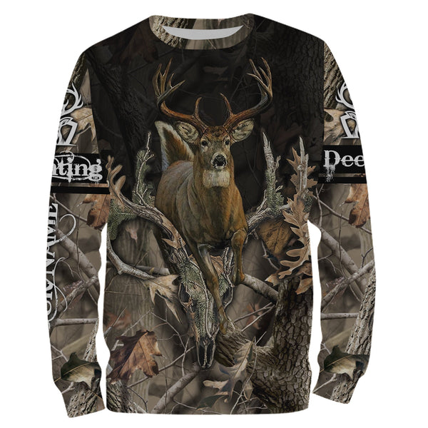 Max Corner Whitetail deer hunting Deer antlers camo Custom Name 3D full printing Shirt Gift For Hunter