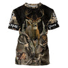 Max Corner Whitetail deer hunting Deer antlers camo Custom Name 3D full printing Shirt Gift For Hunter