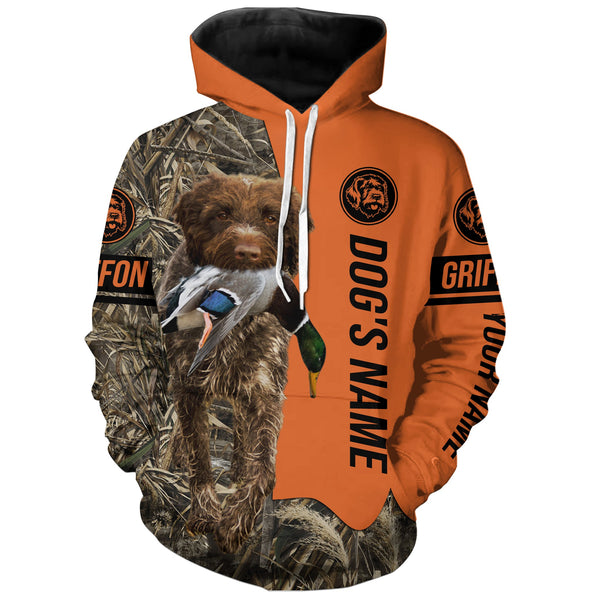 Max Corners Wirehaired pointing griffon Hunting Dog Personalized 3D All Over Printed Hoodie