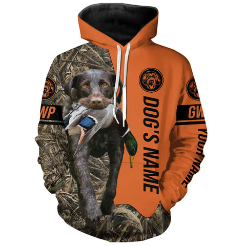 Max Corners German Wirehaired Pointers GWP Hunting Dog Personalized 3D All Over Printed Hoodie