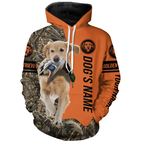 Max Corners Golden Retriever Hunting Dog Personalized 3D All Over Printed Hoodie