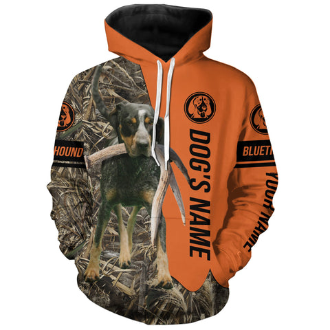 Max Corners Bluetick Coonhound Hunting Dog Personalized 3D All Over Printed Hoodie