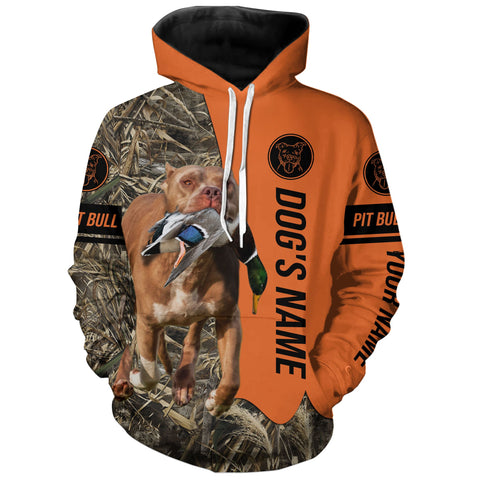 Max Corners Pitbull Hunting Dog Personalized 3D All Over Printed Hoodie