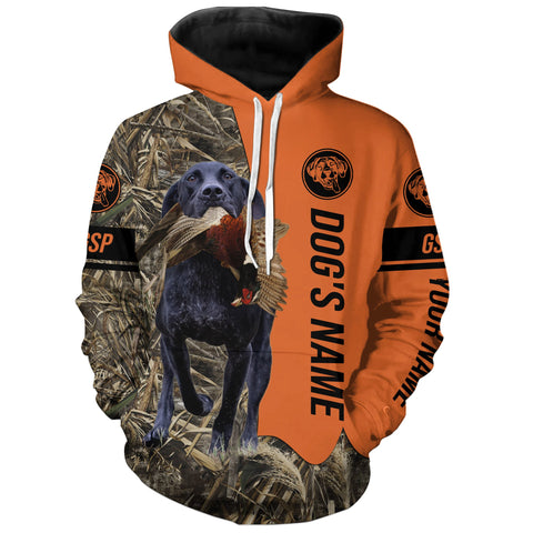 Max Corners Black GSP German Shorthaired Pointer Hunting dog Personalized 3D All Over Printed Hoodie