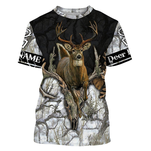 Maxcorners Whitetail Deer Hunting Big Game Snow Camo Winter Deer Hunting Custom Name