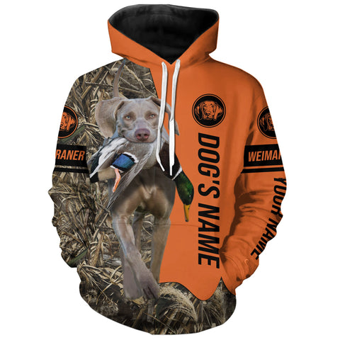Max Corners Weimaraner Hunting Dog Personalized 3D All Over Printed Hoodie