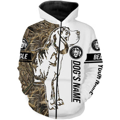 Maxcorners Beagle Tattoo Camo Customized Name Shirt