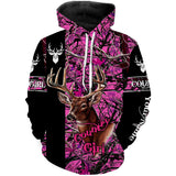 Max Corner Country girl Deer hunting Pink camo custom Name 3D All over print Shirts Gift For Hunter