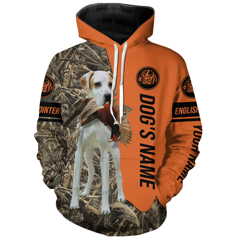 Max Corners Lemon English Pointer Hunting Dog Personalized 3D All Over Printed Hoodie