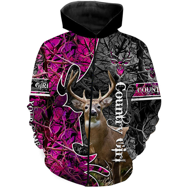 Max Corner Country Girl Deer hunting Custom Name 3D All over print Shirt Gift For Hunter