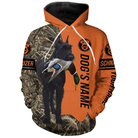Max Corners Giant German Schnauzer Dog Hunting Personalized 3D All Over Printed Hoodie