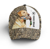 Maxcorners Duck Hunting With Dog Custom Name Camo Hunting Adjustable Mesh Unisex Cap, Many Dog Breeds to Choose From
