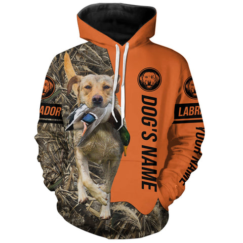 Max Corners Yellow Labrador Retriever Hunting Dog Personalized 3D All Over Printed Hoodie