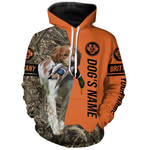 Max Corners Brittany Hunting Dog Personalized 3D All Over Printed Hoodie