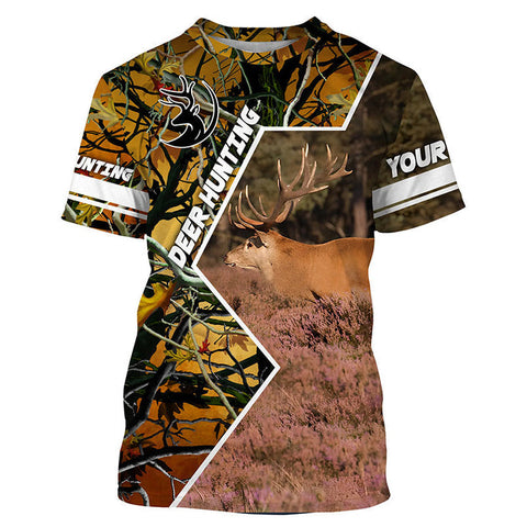 Maxcorners Personalized Deer Hunting Camo 3D All Over Print Shirts