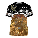 Maxcorners White-Tailed Deer Hunting Custom Name Shirt