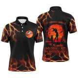 Max Corner Lightning Mens Golf Polo Shirt, Halloween Golf Gifts Idea For Male Golfers