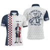 Max Corner Customized Mens Skull Golf Polo Shirt Checkerboard Funny Golf Shirts For Men